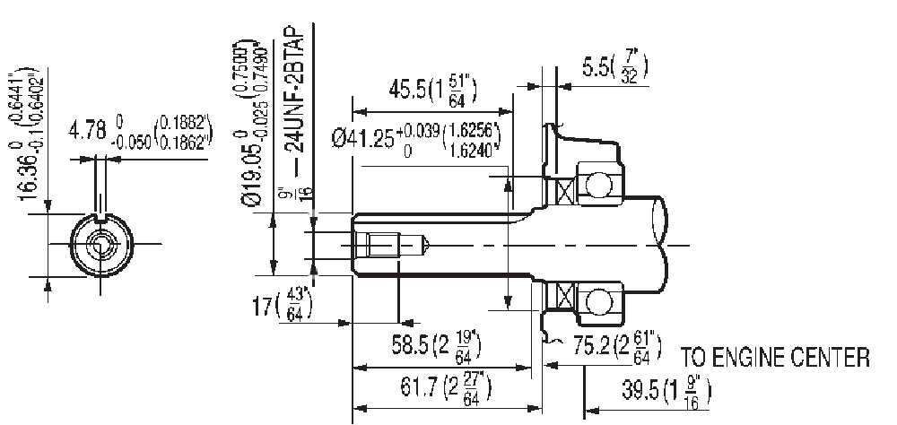 Motor de gasolina Honda GX200, 5,5 HP a 3600 RPM, eje de 3/4" x 2-7/16" - GX200UT2QX2