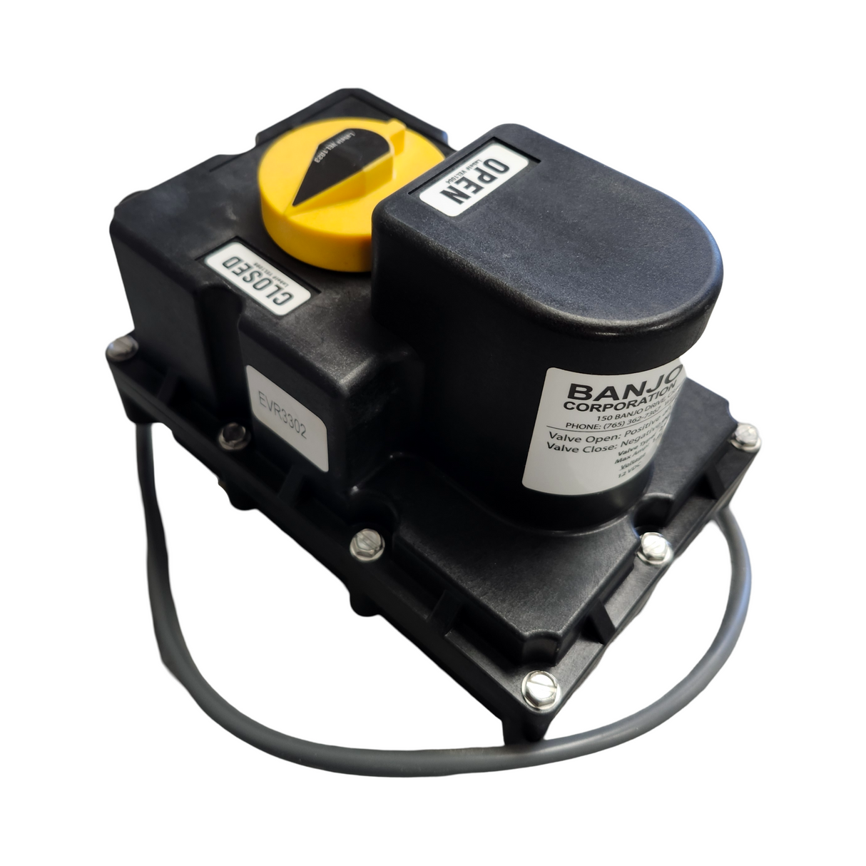 Banjo Electric Valve Regulating Actuator w/ 8 Second Response at 12V - EVR3302