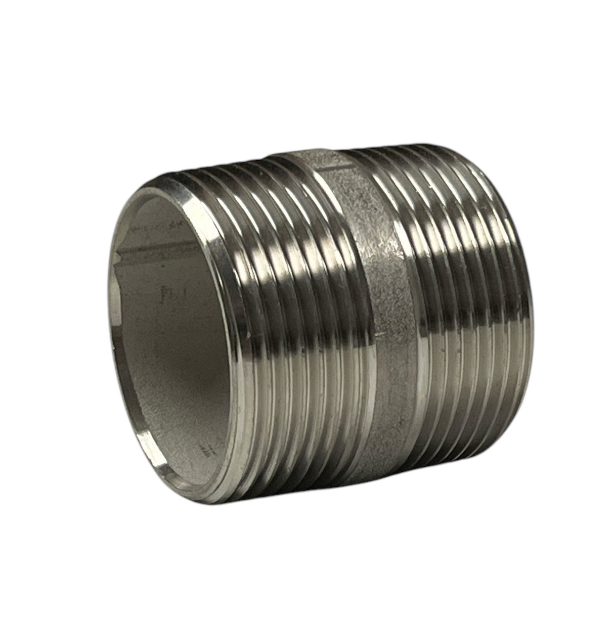 Hypro Stainless Steel Short Nipple 304SS, 1-1/4" MPT X 1-5/8" - 7114158