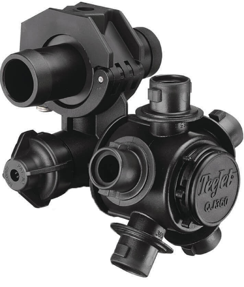 TeeJet 5 Outlet Nozzle Body 3/4" Double Hose Shanks - QJ365C-750-2-NYB