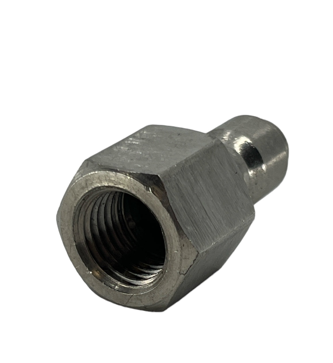 J.E. Adams 1/4 Inch F Quick Disconnect Stainless Steel Plug, 5000 PSI - 7187P