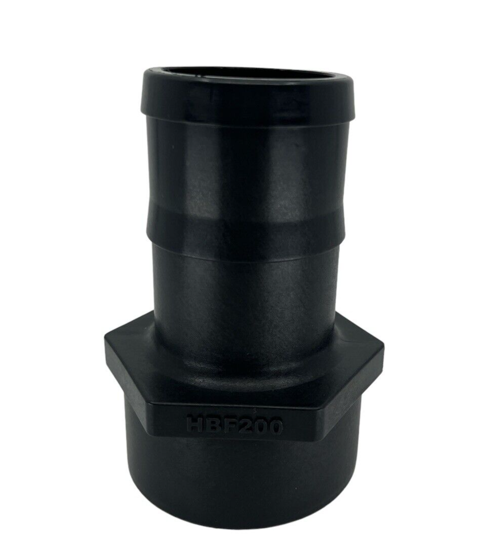 TerreMax Straight Polypropylene Adapter 2 inch FNP x 2 inch Hose Barb - HBF200