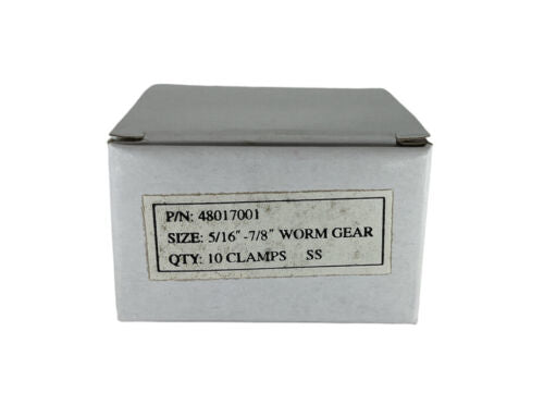 Apache Hose Micro Worm Gear Stainless Clamp 5/16" to 7/8" Box of 10 - 48017001