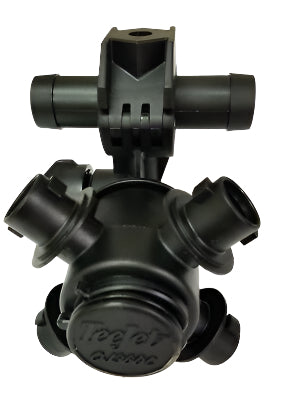 TeeJet 3/4" Double Hose Shank 4 Outlet Nozzle Body - QJ364C-750-2-NYB
