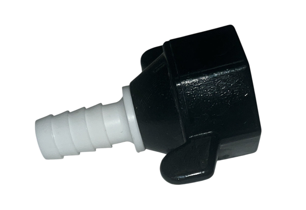 Shurflo Polypropylene Hex Swivel Straight 3/8" Barb x 1/2" FNPT - 234-2916