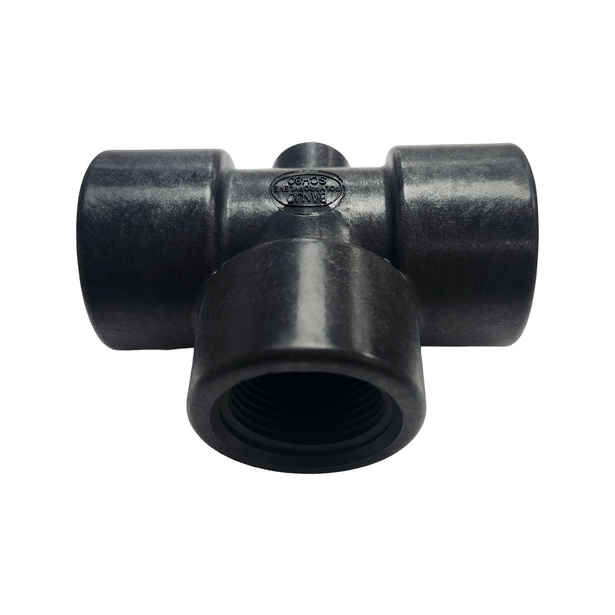 Banjo Poly Tee Fitting with Gauge Port 1" FNPT - TEG100