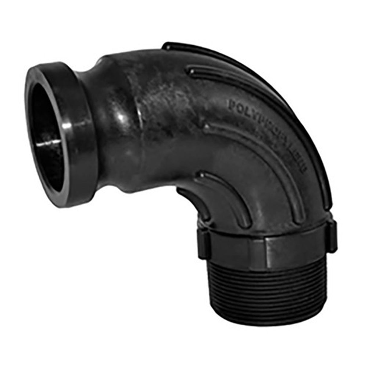 TerreMax Polypropylene 90 Degree Sweep 2″ Male Adapter x 2″ Male NPT - 200FSWP90