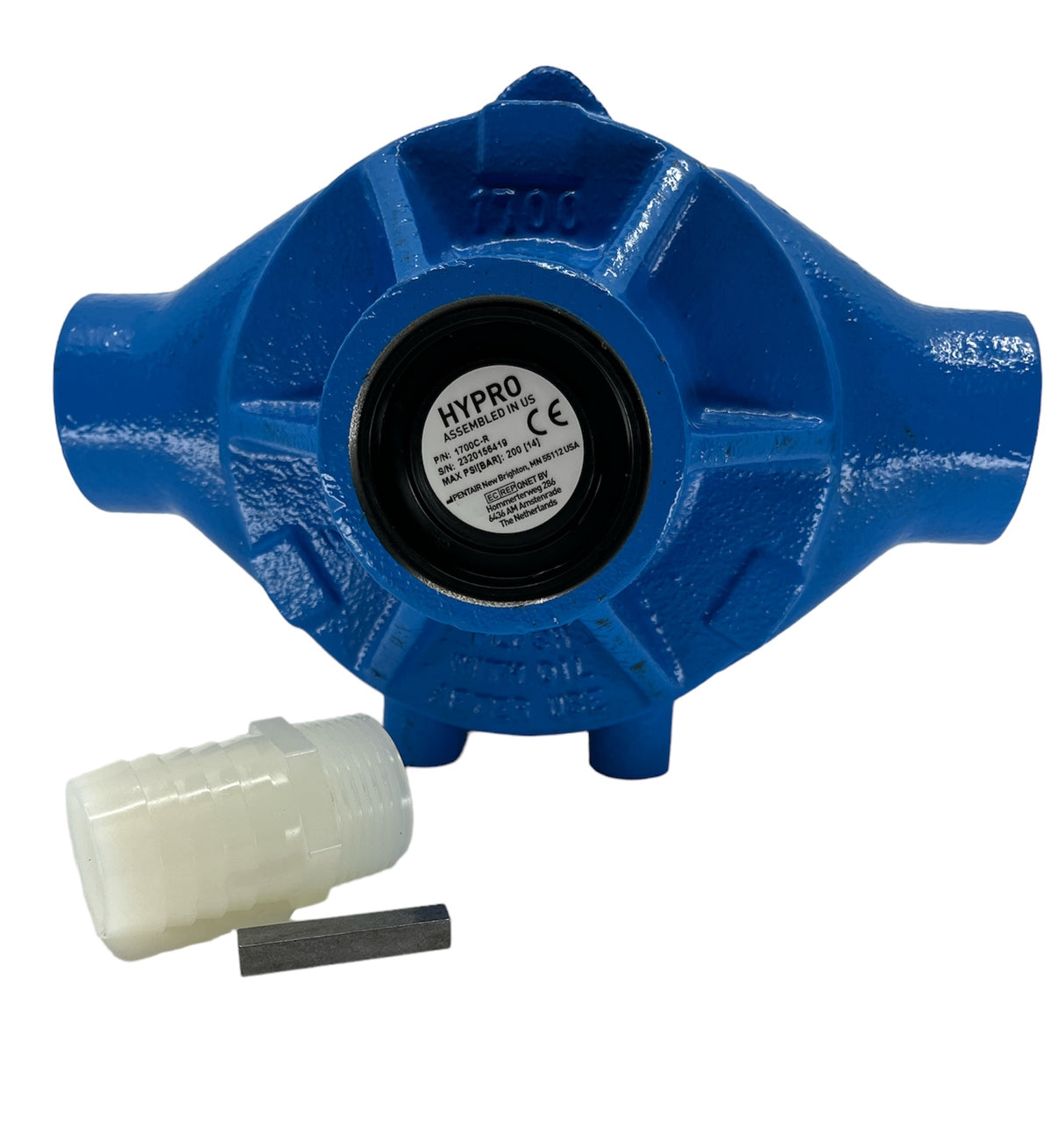 Hypro 45 GPM 5 Roller Pump 1" NPT Ports, 200 PSI, 15/16" Solid Shaft - 1700C-R