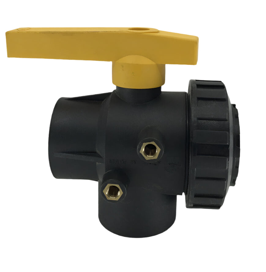 Hypro 1-1/4" FPT 3 Way Union Ball Valve - 9951-3125N