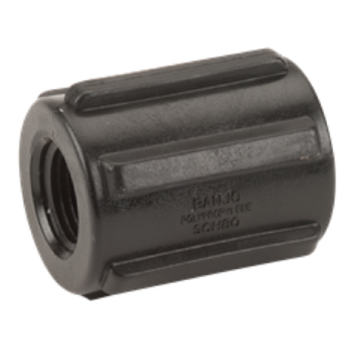 Banjo Threaded Polypropylene Pipe Coupling, 1/2" NPT Female - CPLG050