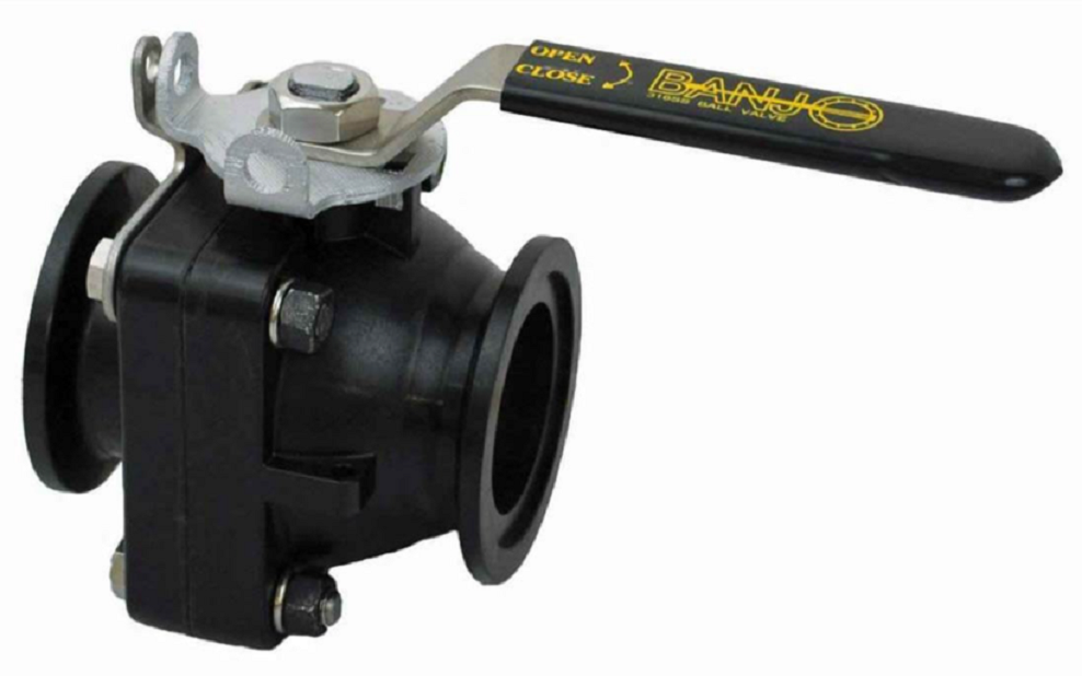 Banjo Stubby Ball Valve 2 Inch Full Port Manifold Flange - MVS220HSFP