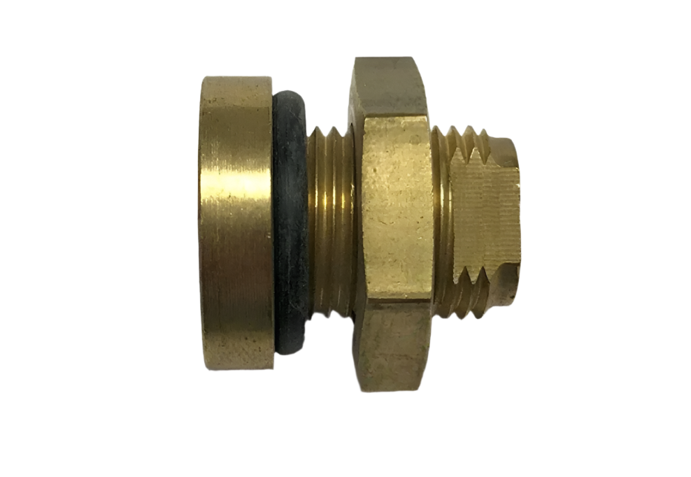 Ace Roto-Mold 1/4 Inch Brass Bulkhead Fitting (Includes Viton O-Ring) - 10897