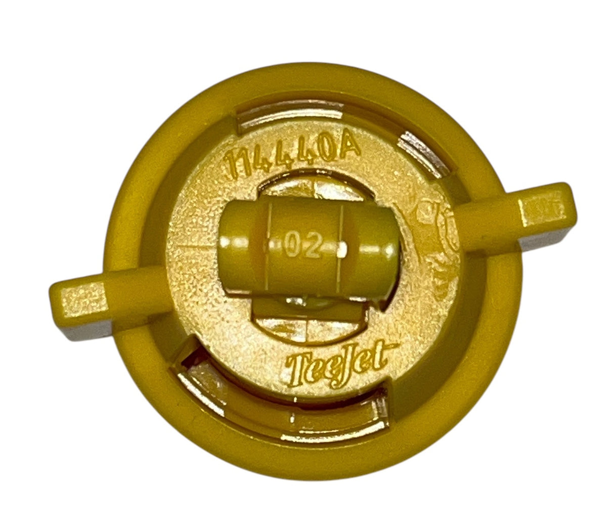 TeeJet Turbo TwinJet Yellow Polymer Nozzle Assembly with Cap - TTJ60-11002VP-CE
