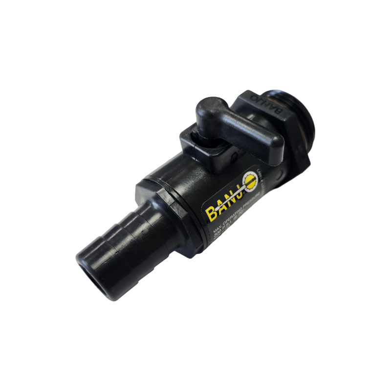 Banjo Poly Micro Ball Valve with 3/4" Hose Barb & 1" Male NPT - LVHB075100MTV