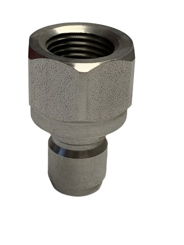 J.E. Adams Stainless Steel Quick Disconnect Plug - 1/2" F Plug, 4000 PSI - 7191