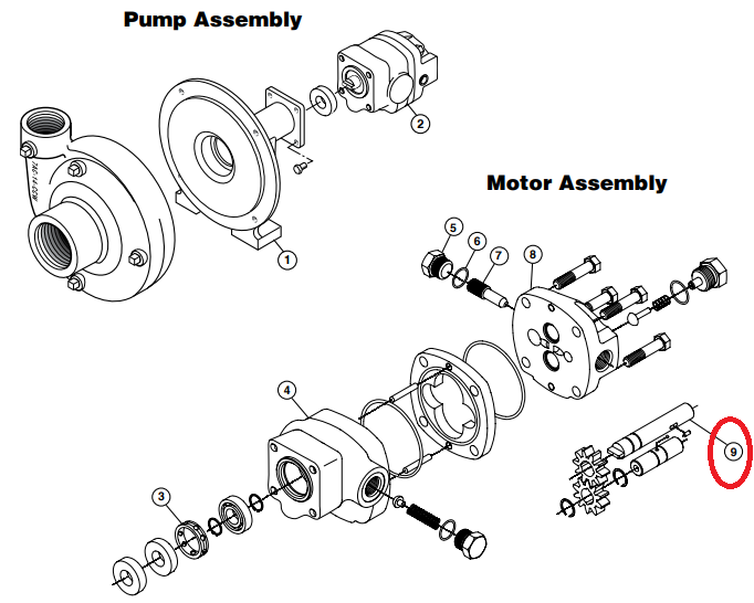 Ace Pumps Drive Shaft For 304A Motor - 43046
