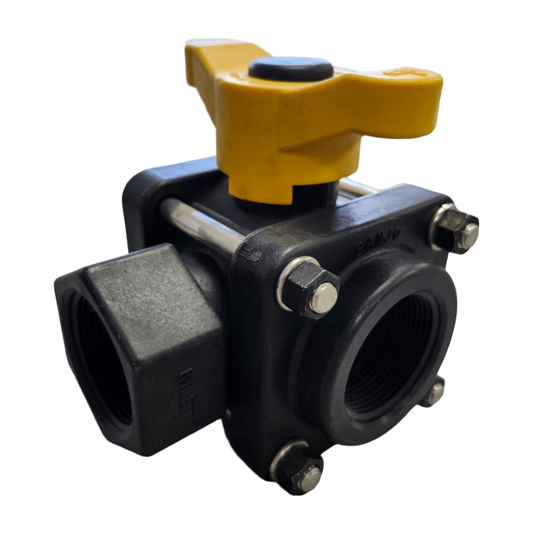 Banjo 3 Way Side Load Valve 1-1/2" FNPT x 1-1/2" FNPT x 1-1/2" FNPT - V150SL