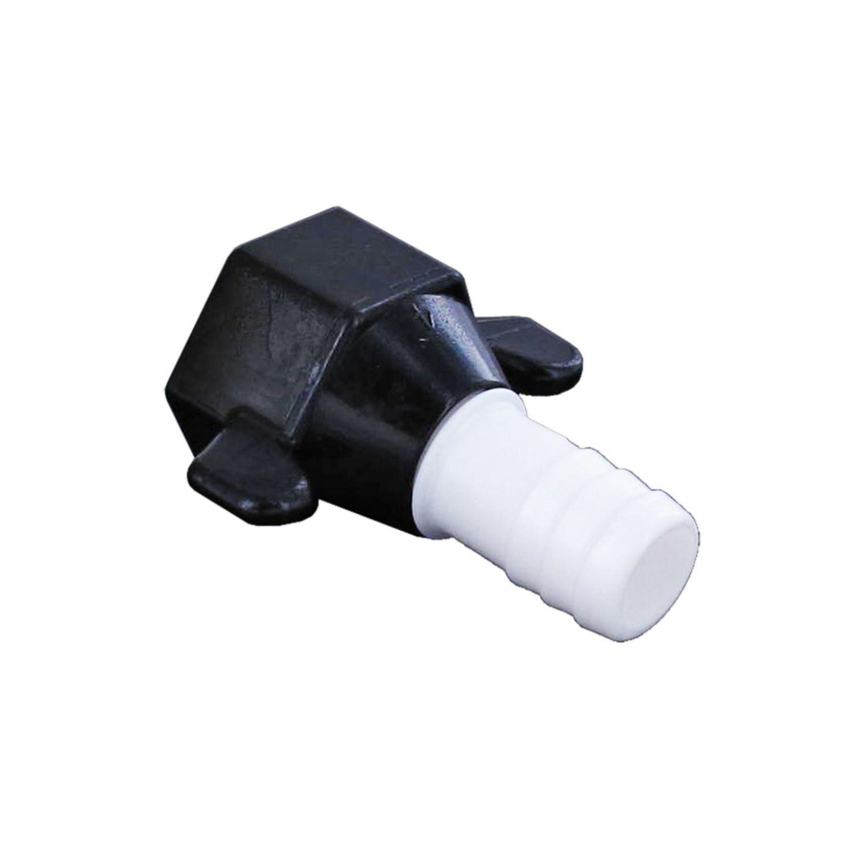 Shurflo Polypropylene Hex Swivel Straight 1/2 FNPT x 3/4 Barb - 234-2946