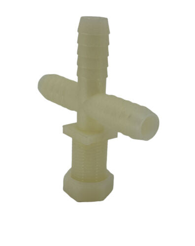 Hypro Nylon 11/16" MPS X 1/2" HB Triple Shank Nozzle Body with B12 Nut - T12C