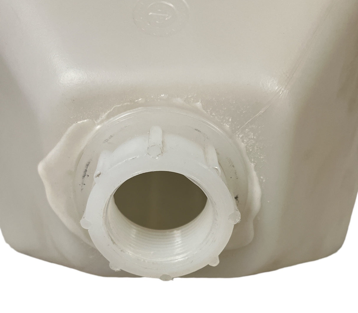 Ace Roto-Mold Blow Molded 5 Gallon Square Rinse White Tank - SPBM05-SQ5