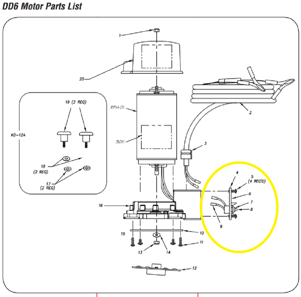 Flowserve Power Switch Kit On And Off Switch for Flowserve PH6 Pump - PHPKIT-03
