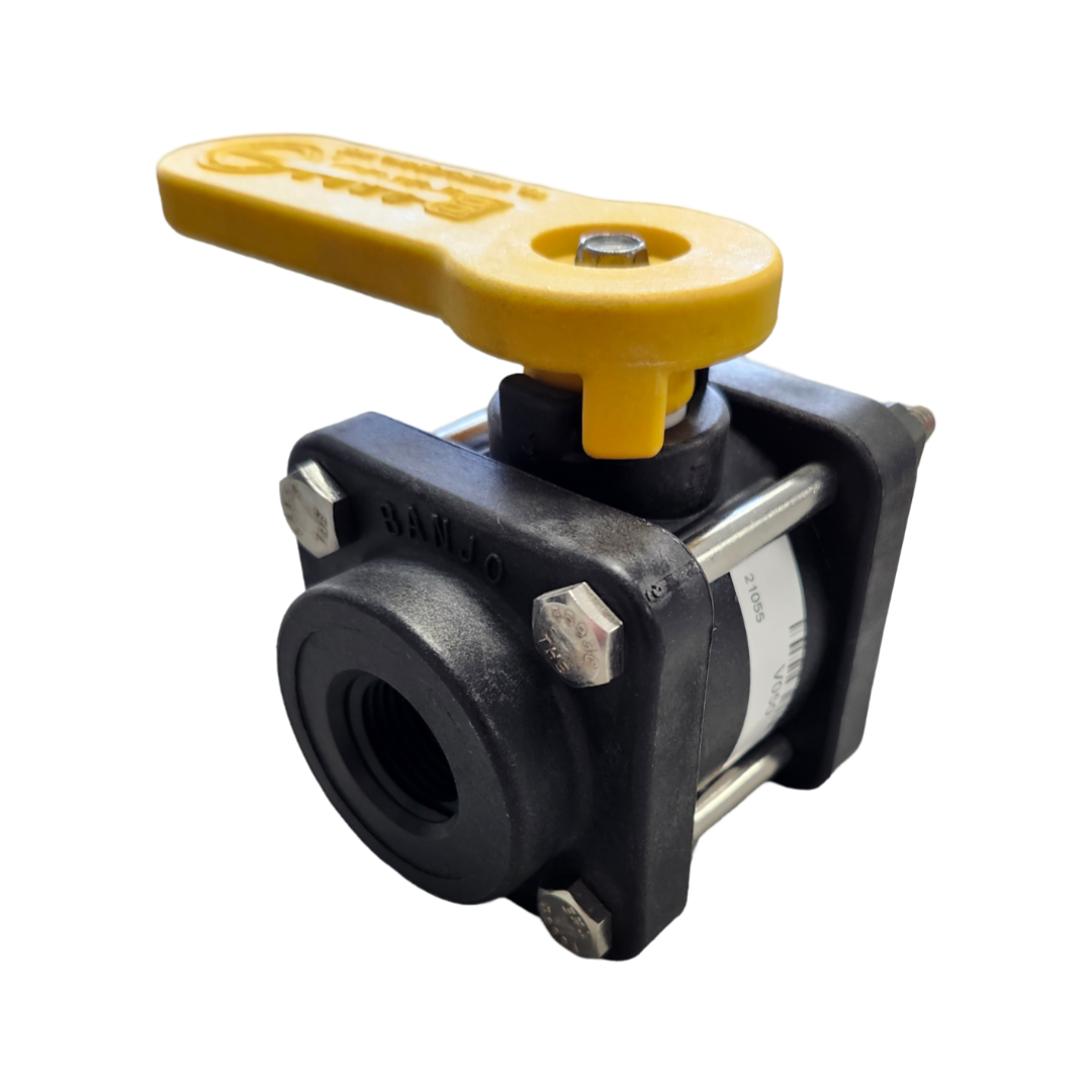 Banjo Poly Full Port Ball Valve 1/2" FNPT X 1/2" FNPT - V050