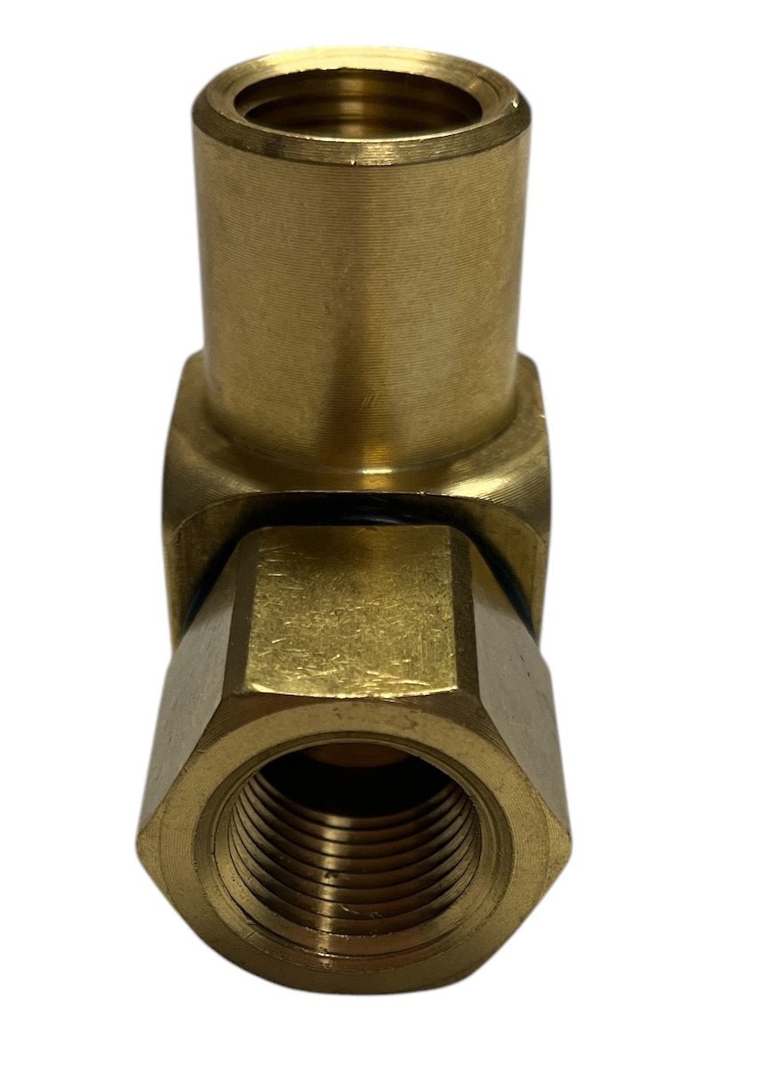 J.E. Adams High Pressure 90 Degree Brass Hose Reel Swivel 1/2 FPT x 1/2 FPT - 7475