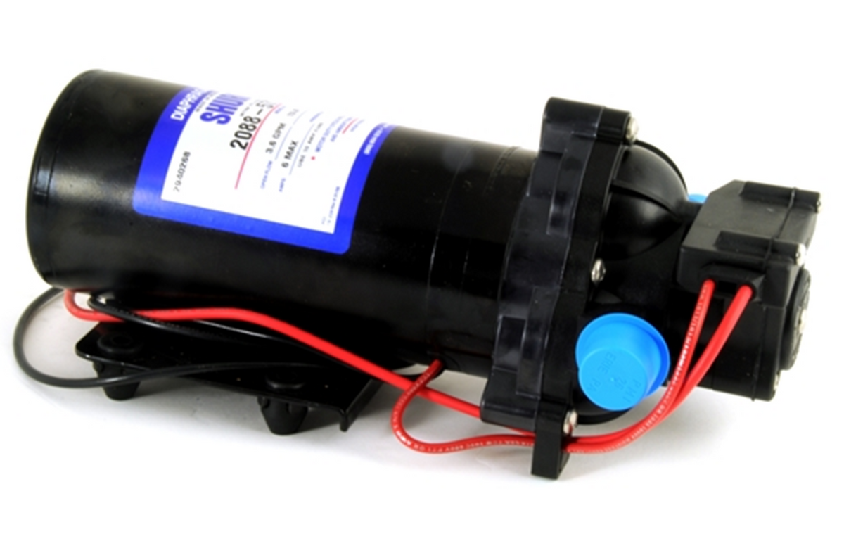 Shurflo Demand Diaphragm Pump 24V Max 3.6 GPM 45 PSI Coated Motor - 2088-573-534