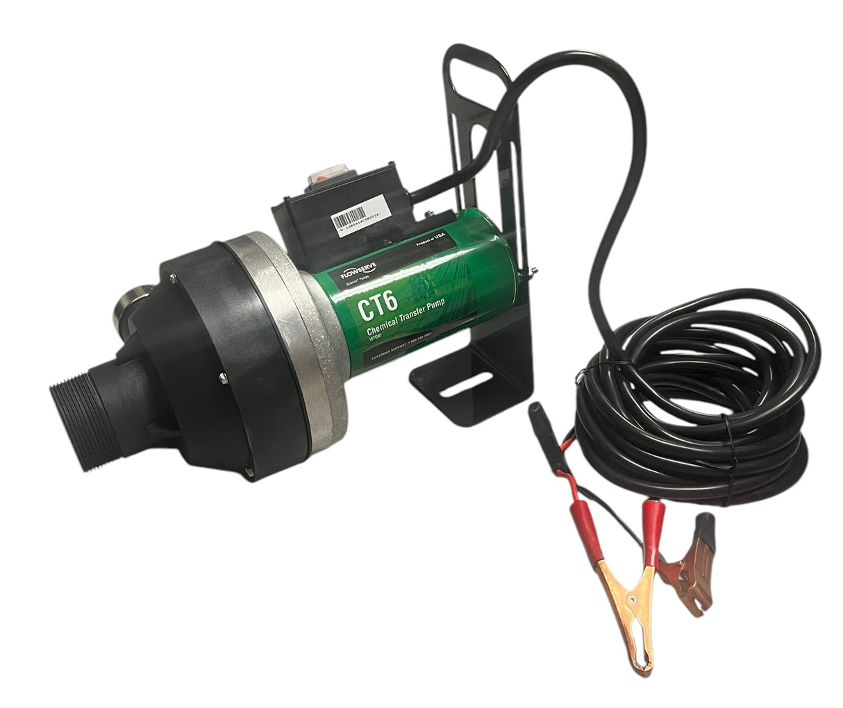 Flowserve 12 Volt CT6 Viton Chemical Pump and Bracket - CT6-1V5BA-001