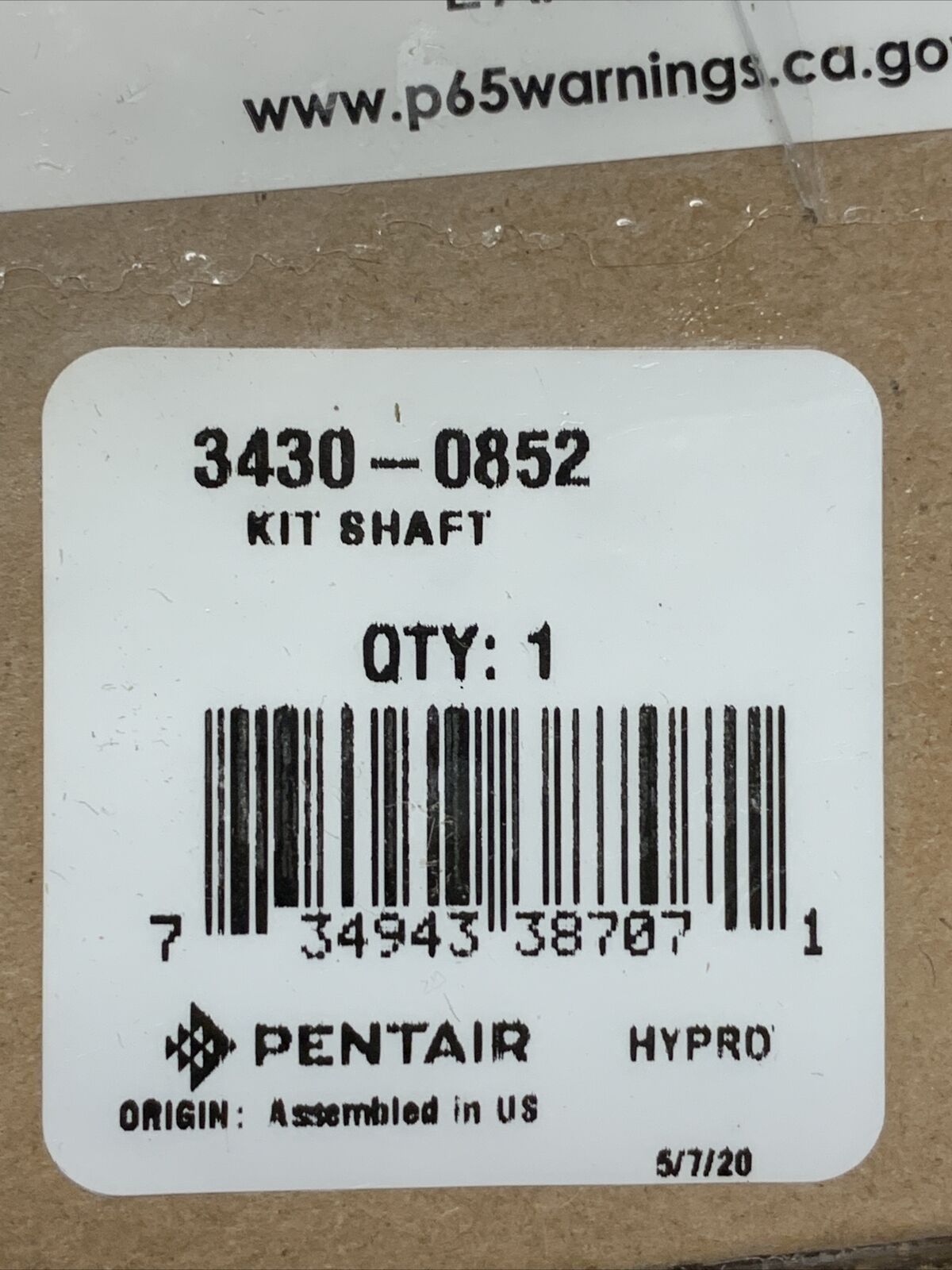 Hypro 7 Inch Pump Shaft for 9303C (HM1C & HMC5 Models) - 3430-0852