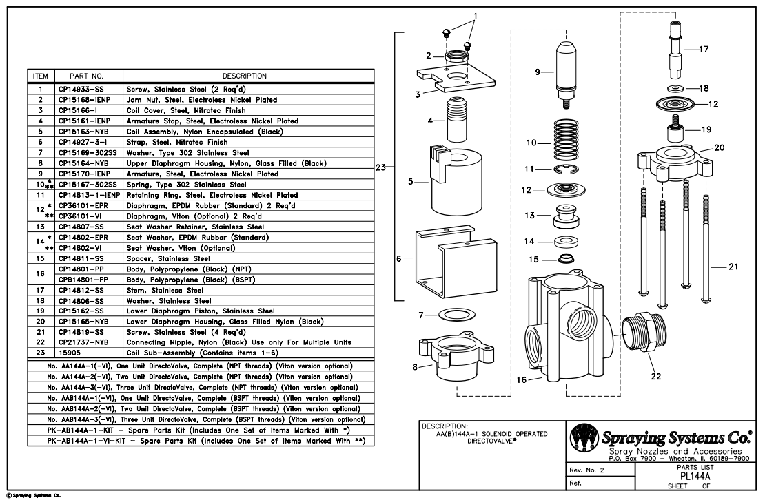 TeeJet Nickle Plated Steel Armature For 144A Solenoid Valve - CP15170-IENP