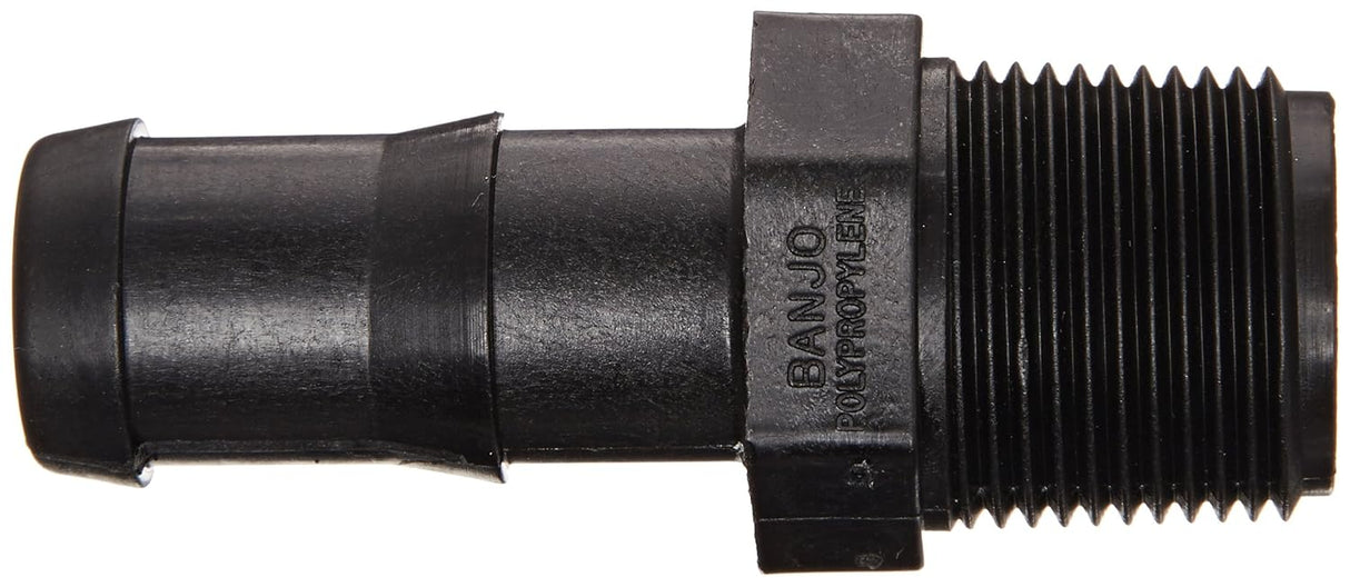 Banjo Poly Hose Fitting Adapter 3/4" Male Thread X 3/4" Hose Barb - HB075