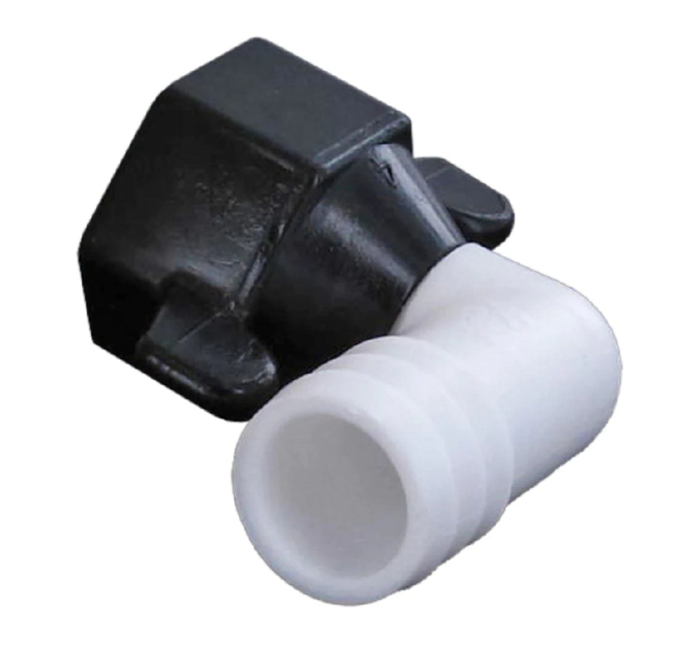 Shurflo Swivel Hex Wingnut Elbow Fitting 1⁄2" NPT-Female X 5⁄8" Barb - 234-3936