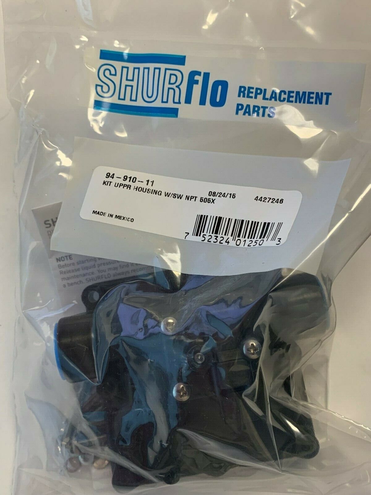 Shurflo Upper Housing with Switch 1/2" FPT - 505X Series - 94-910-11