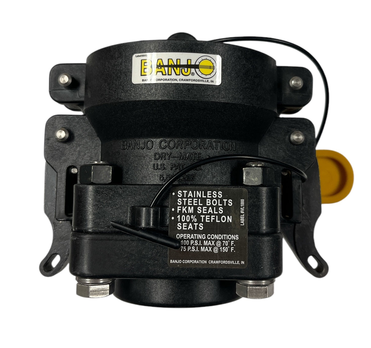 Banjo Poly Dry Mate Female X Female NPT With FKM Seals, 1-1/2" - DM150D