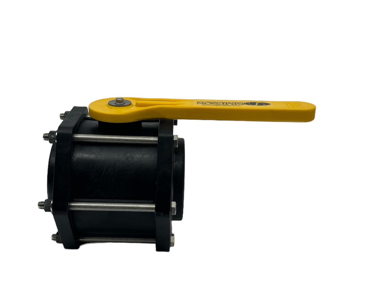 TerreMax Full Port Polypropylene Ball Valve 6 Bolt 3", Max PSI 100 - V300FPY