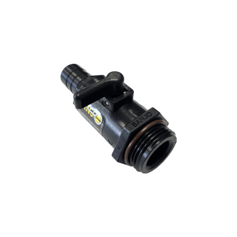 Banjo Poly Micro Ball Valve with 3/4" Hose Barb & 1" Male NPT - LVHB075100MTV