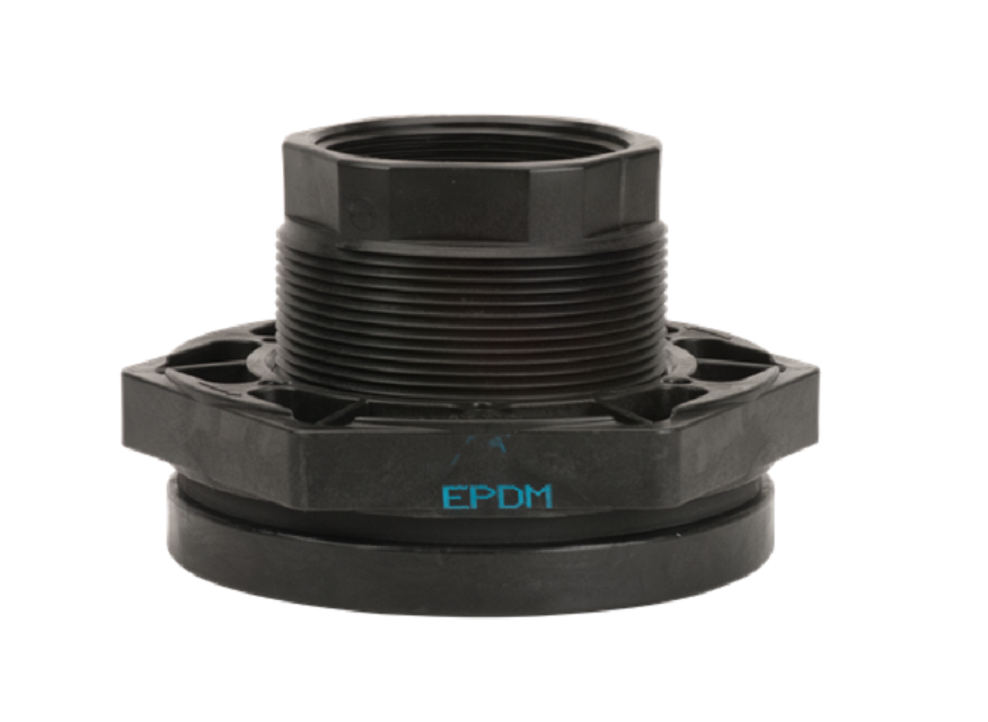 Banjo Poly Bulkhead Tank Fitting with EPDM Gasket 4" - TF400