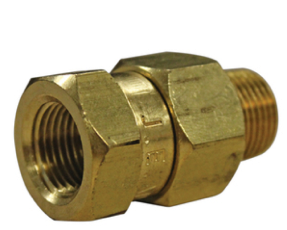 J.E. Adams High Pressure Brass Swivel 1/4" MPT X 3/8 FPT, Max 3000 PSI - 7065