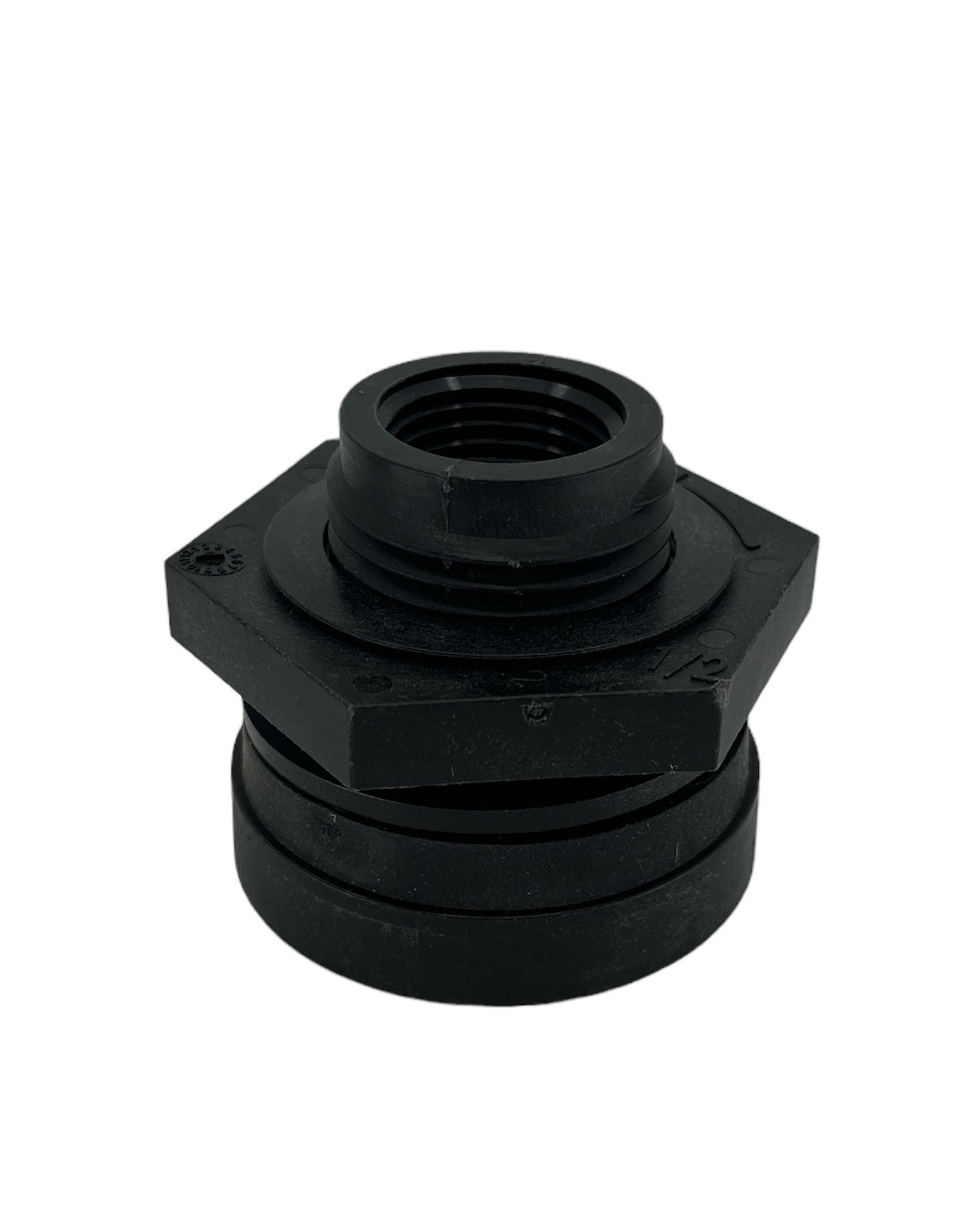 Ace Roto Mold Polypropylene Bulkhead 1/2" FPT, 1-1/4" Hole Required - 10058