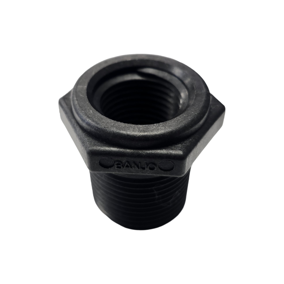 Banjo Poly Pipe Reducer Bushing 3/4" MPT X 1/2" FPT - RB075-050