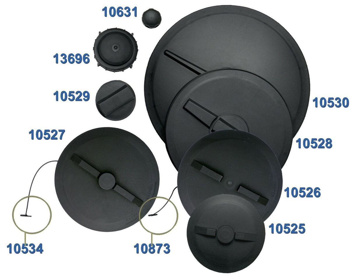 Ace Roto-Mold 8 Inch Threaded Vented Lid & Ring - 10525