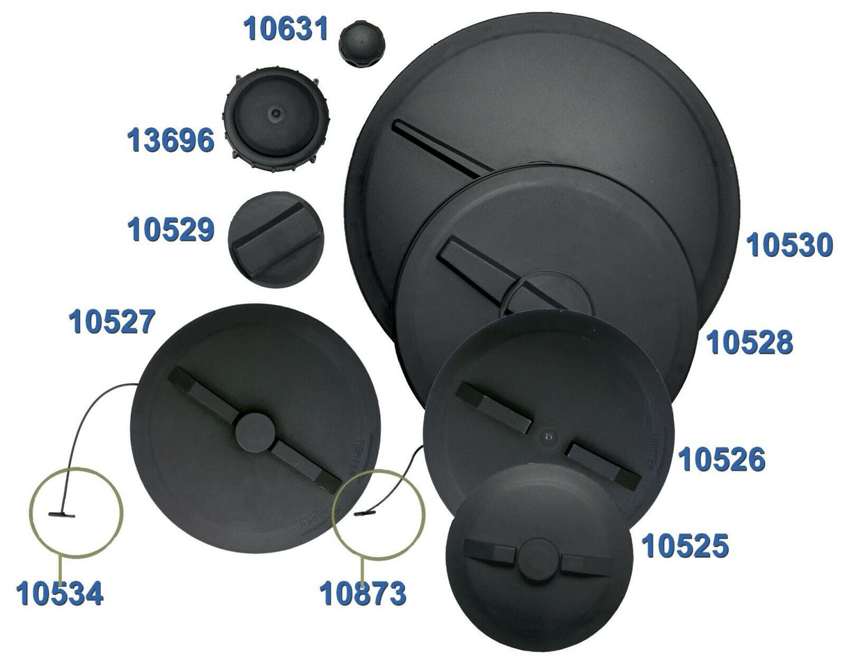 Ace Roto-Mold 8 Inch Threaded Vented Lid & Ring - 10525