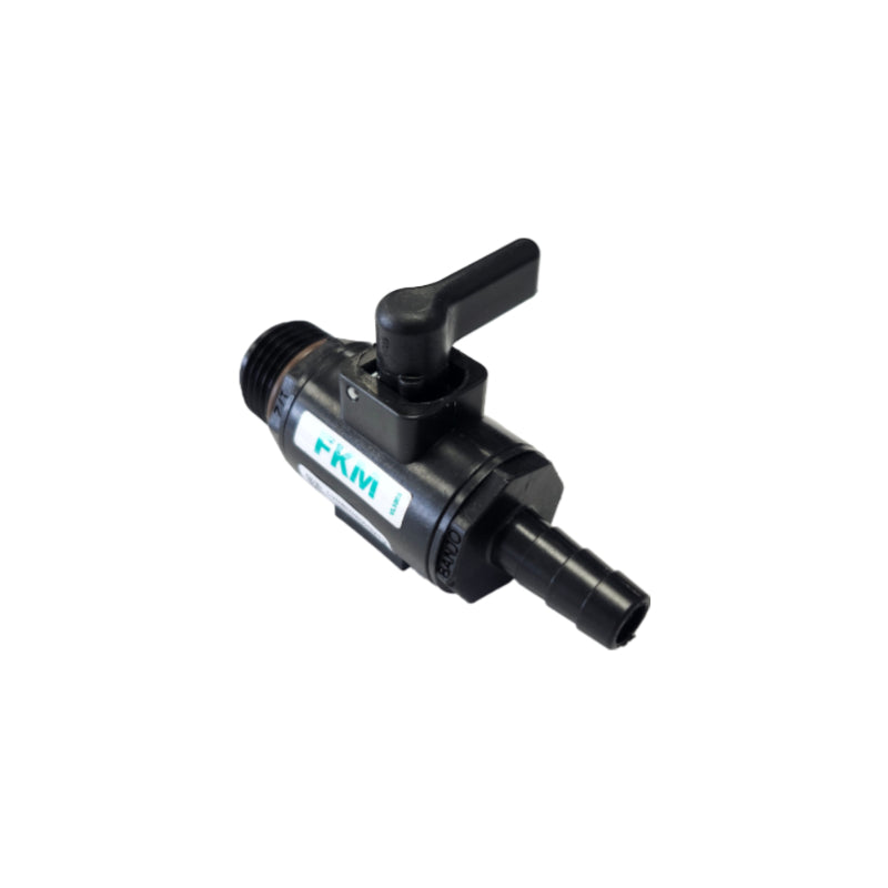 Banjo Poly Micro Ball Valve with 3/8" Hose Barb & 1/2" Male NPT - LVHB038050MTV