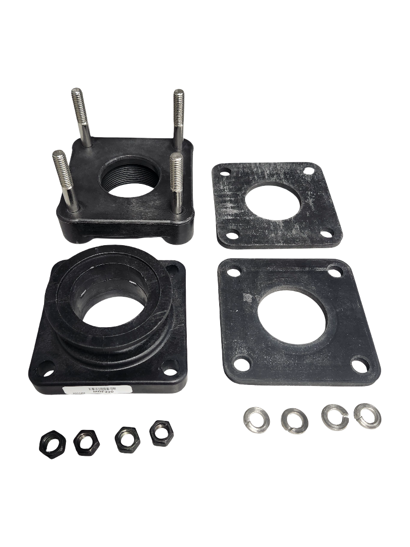 Banjo 2" Full Port Flange x 2" Female Thread Bolted Tank Fitting - MBF220