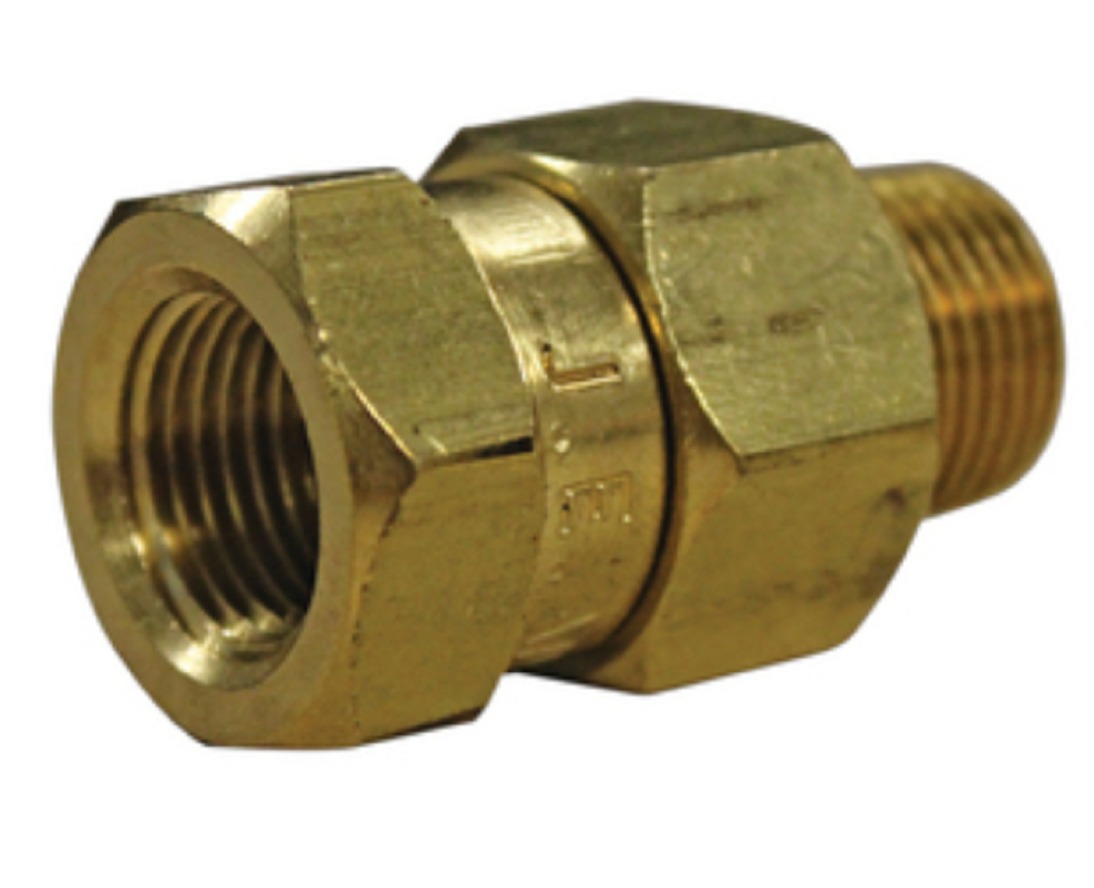 J.E. Adams High Pressure Brass Swivel 3/8" MPT X 1/4" FPT, Max 3000 PSI - 7070