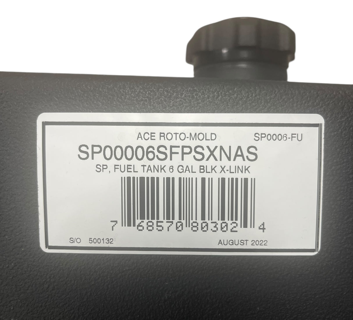 Ace Roto Mold Poly Rectangle 6 Gallon Fuel Tank XLPE With 1/4" Brass Fitting - SP0006-FUWB