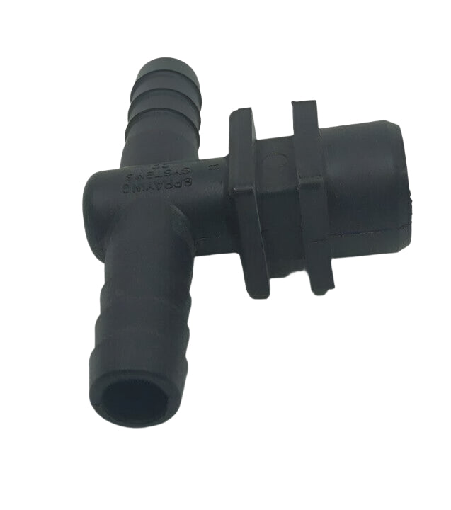 TeeJet Hose Connector Tee for QJ111 Clamp 1/2" Barb X 1/4" FPT - 18646-NYB-540