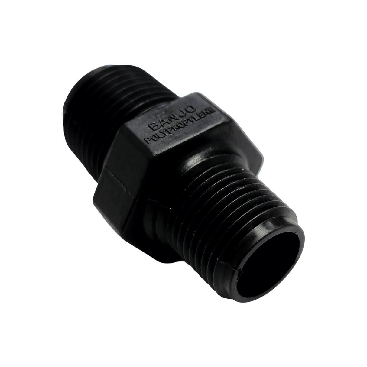 Banjo Poly Reducer Nipple Pipe Fitting 1/2" MNPT X 3/8" MNPT - RN050-038