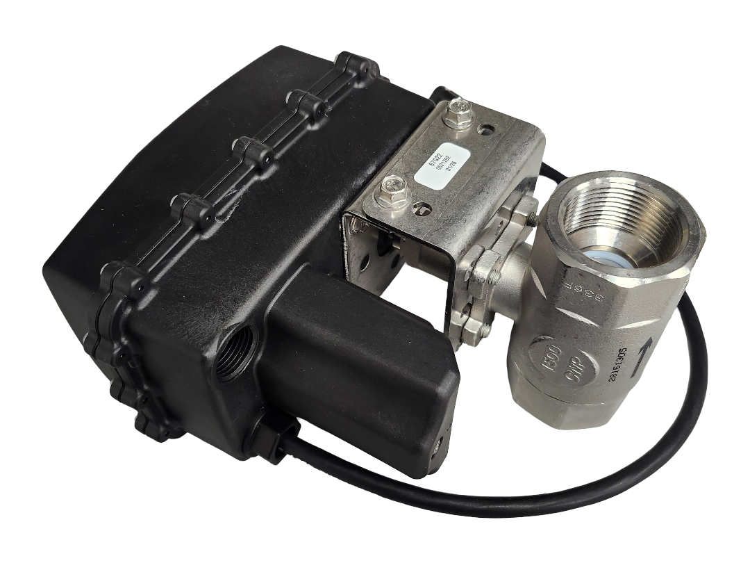 KZ Valve Stainless Electric Ball Valve for Ammonia 1-1/4" NPT - KZ-67G22-K0HU0-CF1